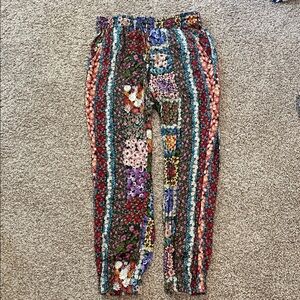 Johnny Was Silk & Spandex, Size XS  Floral Women's Joggers EUC